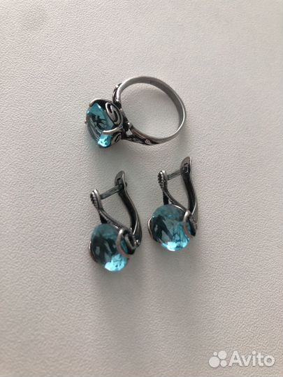 Комплект украшений из серебра