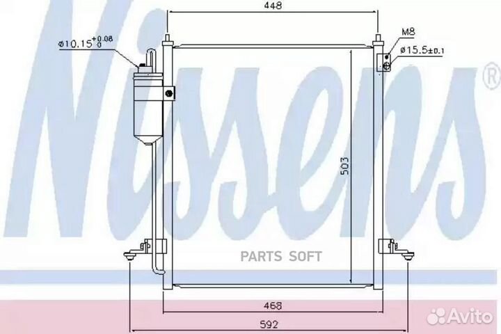Радиатор кондиционера mitsubishi L200 (2006) 2.5 t