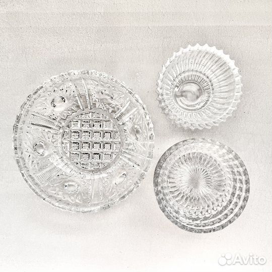 Салатница и креманки хрусталь СССР