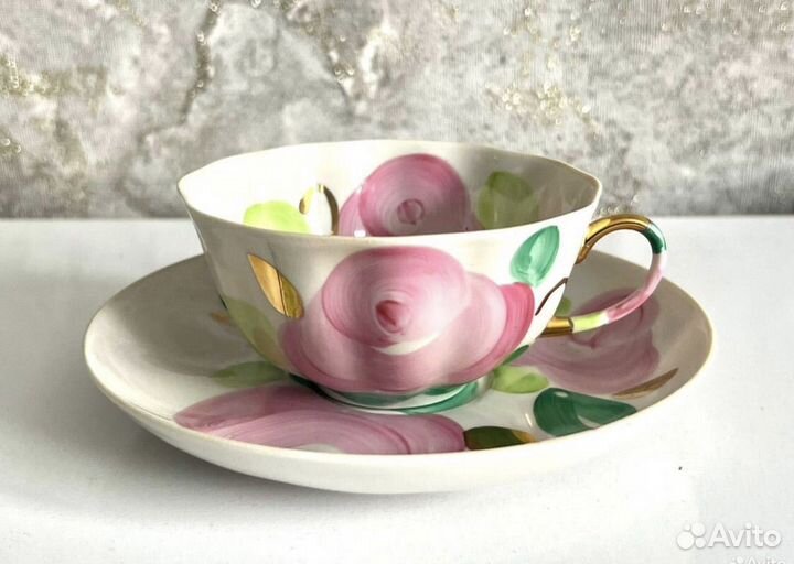 Чайные пары и блюдца Дулево СССР