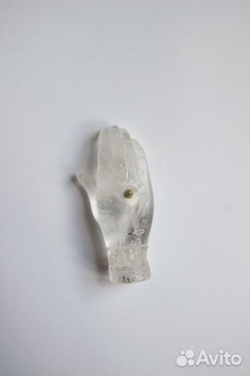 Кулон винтажный прозрачный хамса, ладонь с глазом