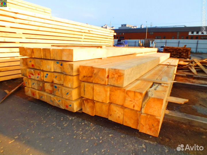 Строганный брус камерная сушка 90х90х6000мм, сосна