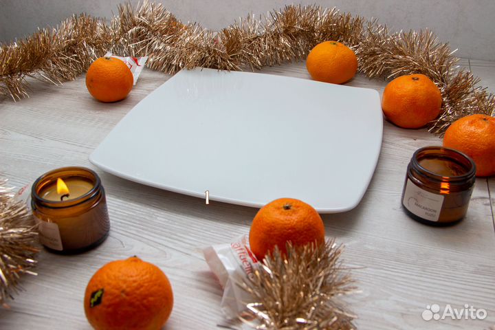 Тарелка фарфоровая квадратная Мехмед 260 х 260 мм