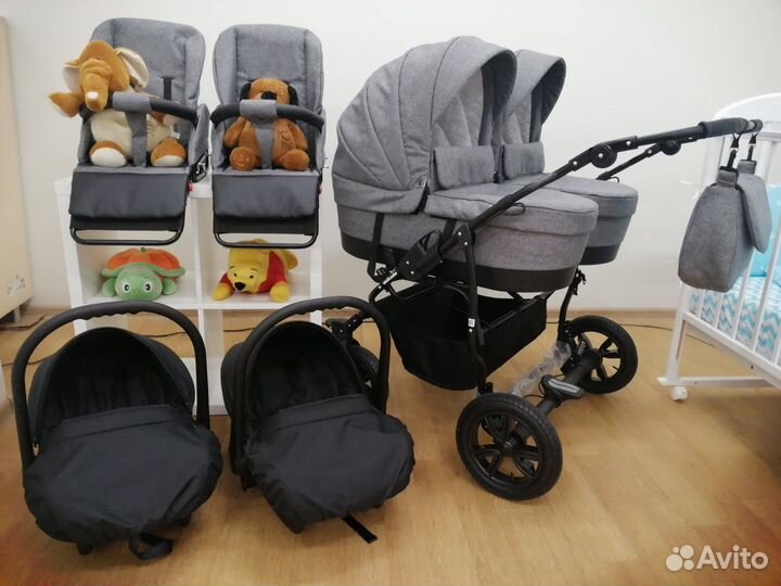 Коляска для двойни Mikado 2 в 1