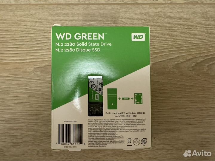 SSD диск Western Digital Green M.2 120Gb