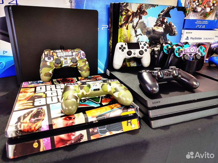 PlayStation 4 Fat / Slim / Pro + 2 геймпада
