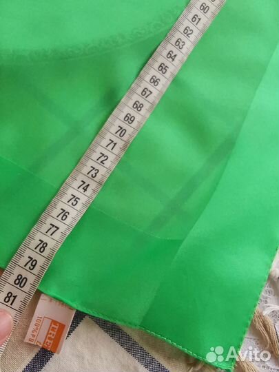 Trevira однатонный винтажный платок италия