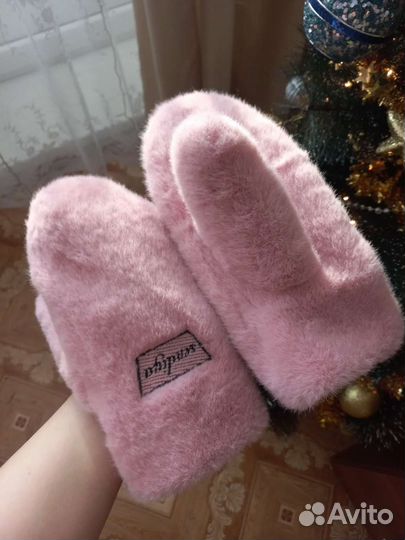 Варежки женские зимние мягкие