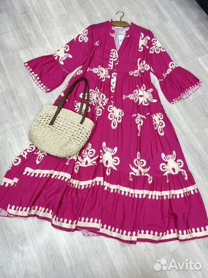 Платье ярусы вискоза Италия