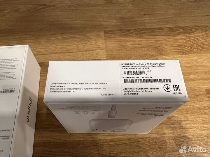Коробка от airpods 2 iphone7