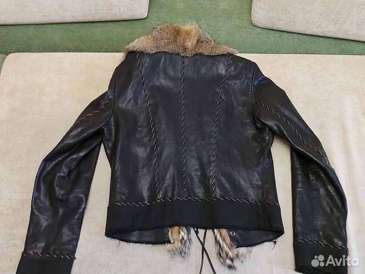 Куртка кожаная женская с мехом