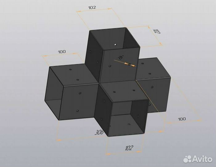 Коннекторы для бруса 100 на 100 мм