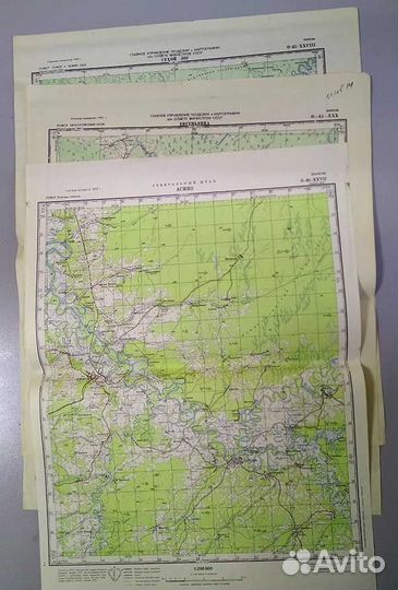 2-х километровые карты СССР 1950-83 г.г