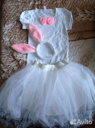 Костюм зайчика для девочки на 5-6 лет