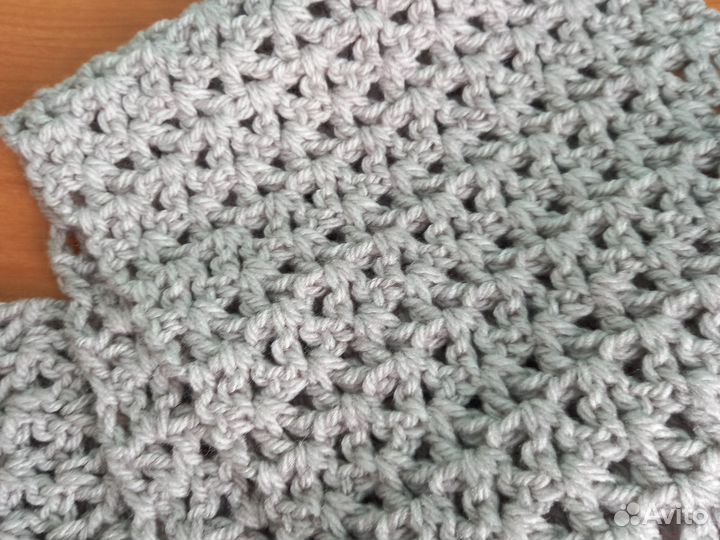 Шарф-снуд в два оборота серый