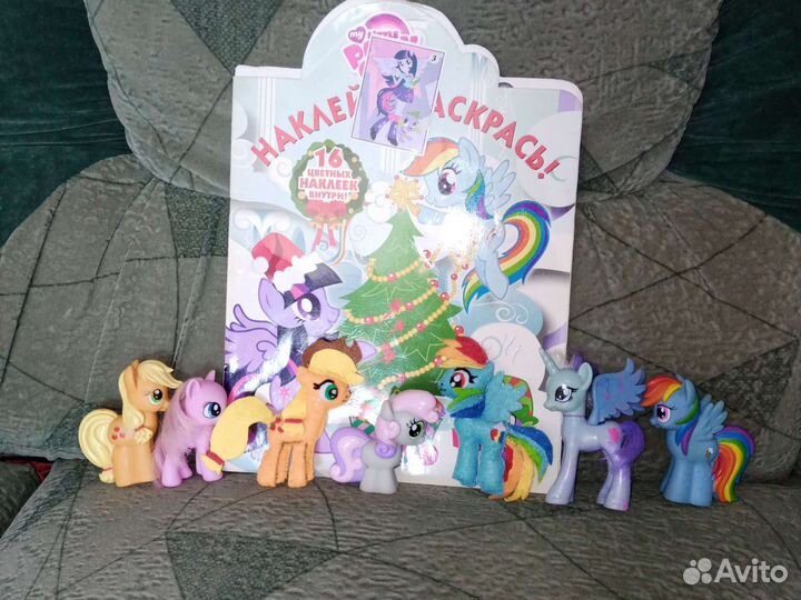 Игрушки Май литл пони и раскраска лотом