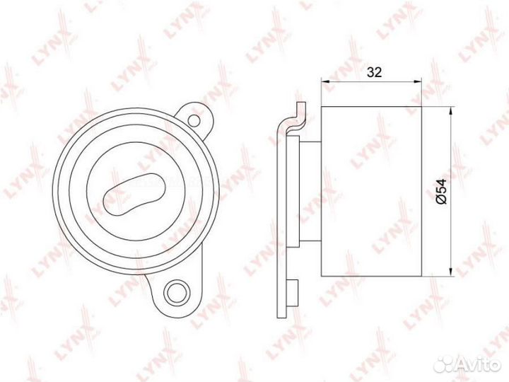 Lynxauto PB-1118 Ролик натяжной ремня грм