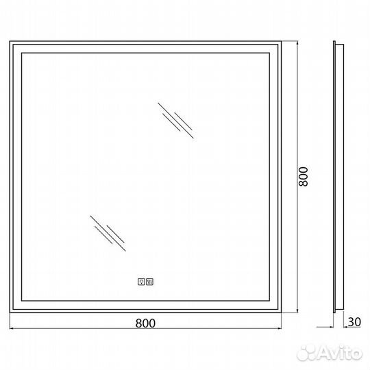Зеркало BelBagno spc-grt-800-800-led-tch-warm