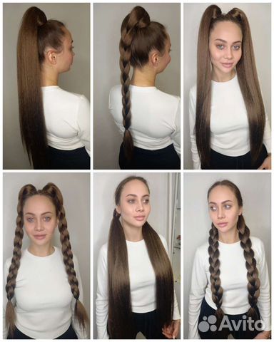 Волосы в хвосты