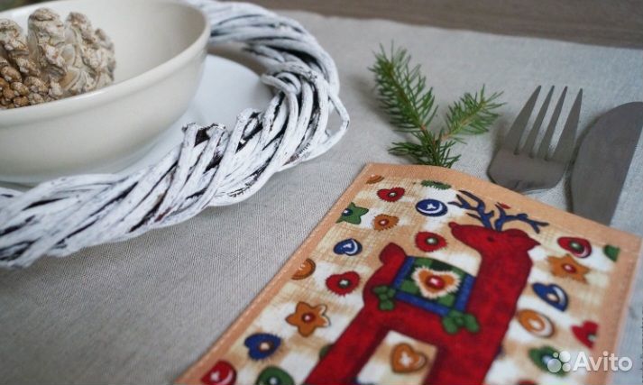 Салфетка для сервировки новогодняя