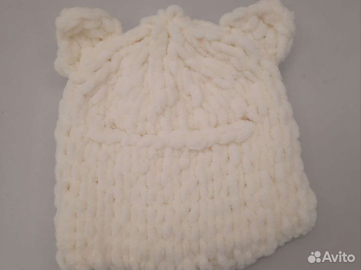 Балаклава вязаная с ушками