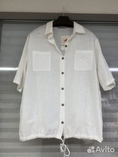 Блузка - рубашка хлопок 50:52:54:56:58