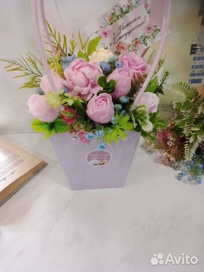 Букет из мыльных цветов