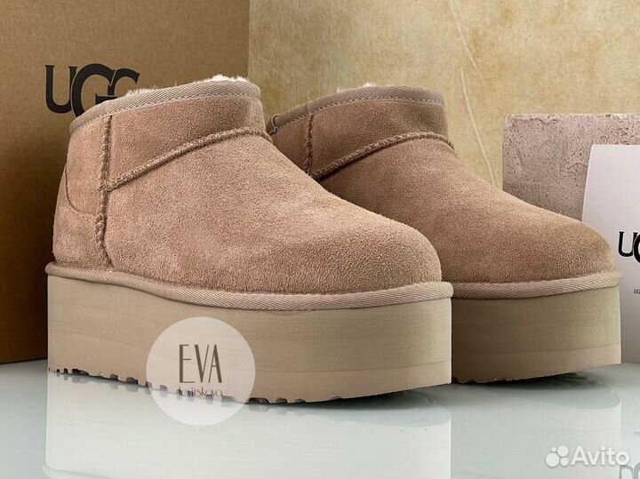 Женские угги Ugg Classic Ultra Mini Platform Sand