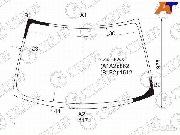Стекло лобовое mitsubishi chariot