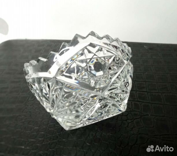 Хрустальная маленькая вазочка времён СССР / Ретро