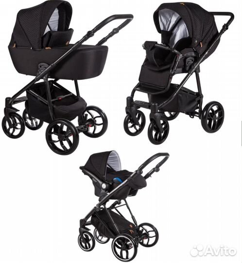 Baby merc коляска la noche 3в1 полный комплект
