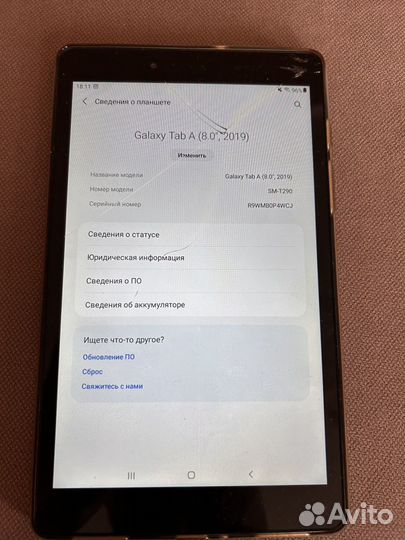 Планшет samsung galaxy tab a SM-T290 (2019, 8.0)