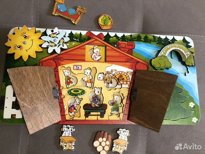 Деревянные игрушки бизиборд