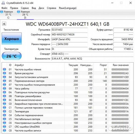 Жесткий диск бу 2.5 Toshiba WD Blue 640 gb