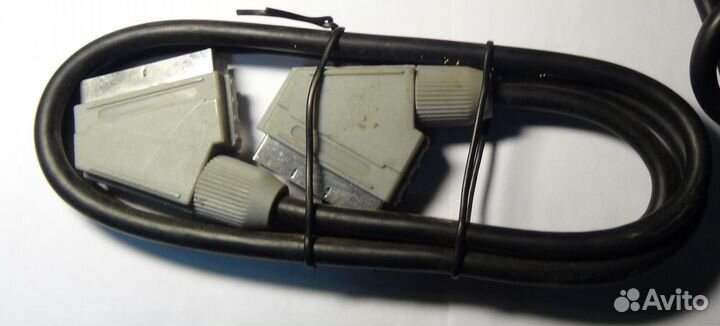 Кабель Скарт - Скарт черный хорошее состояние