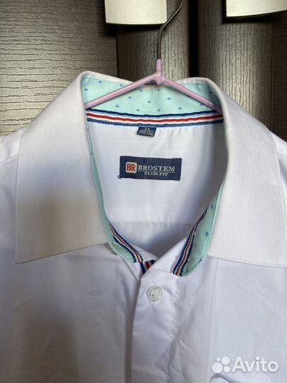 Рубашка белая для мальчика, р.34(146-52)