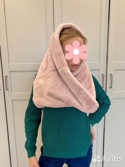 Снуд H&M новый меховой