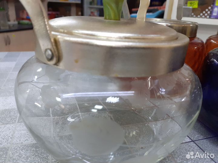 Сахарницы цветное стекло СССР