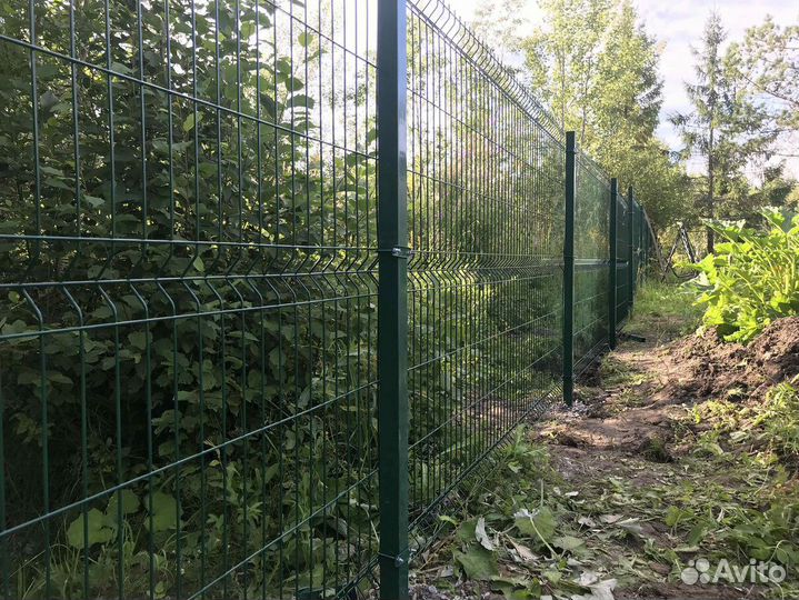 Забор из 3д сетки Гиттер, высота 1,5 м. спб и Обл