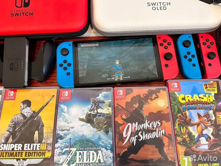 Nintendo Switch Oled + 200 игр