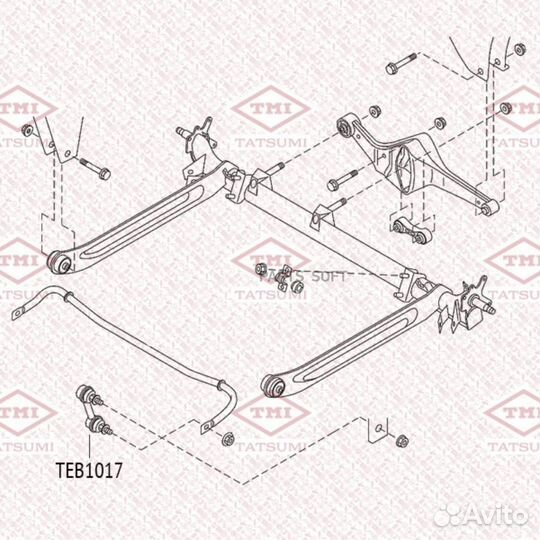 Tatsumi TEB1017 Тяга стабилизатора задняя L/R