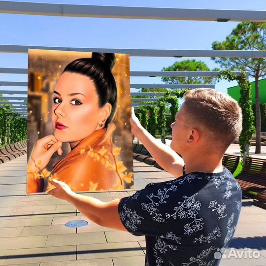 Печать на холсте,портрет по фото,картина на холсте