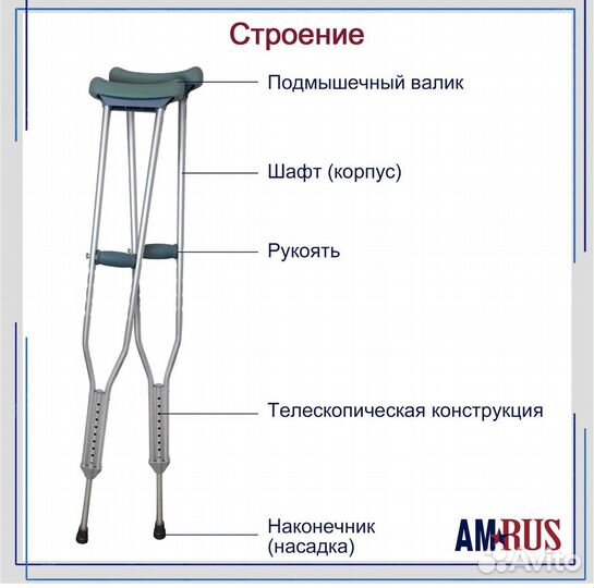 Костыли подмышечные бу