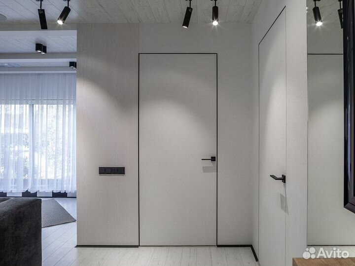 Скрытые межкомнатные двери black edition