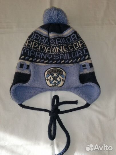 Шапка зимняя на мальчика 3-5 лет