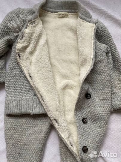 Nipperland Вязаный утепленный комбинезон 9-12 мес