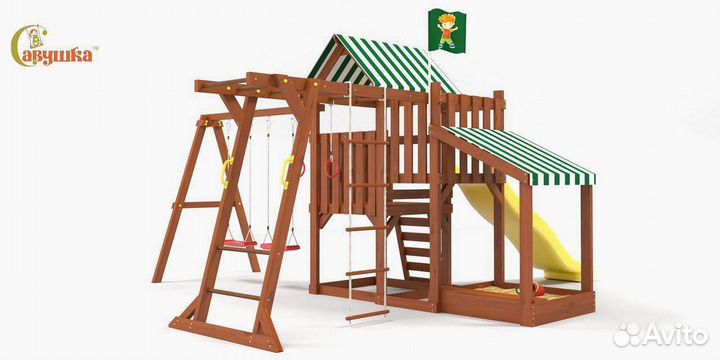 Детский комплекс Савушка TooSun 4 Plus с песочнице