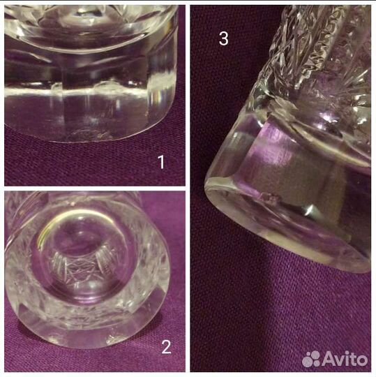 Два набора хрустальных стопок, СССР