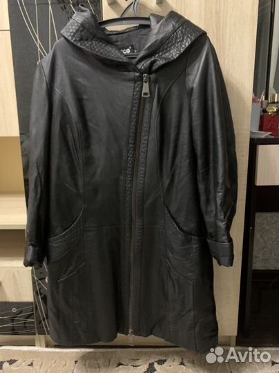 Плащ, натуральная кожа, размер 50