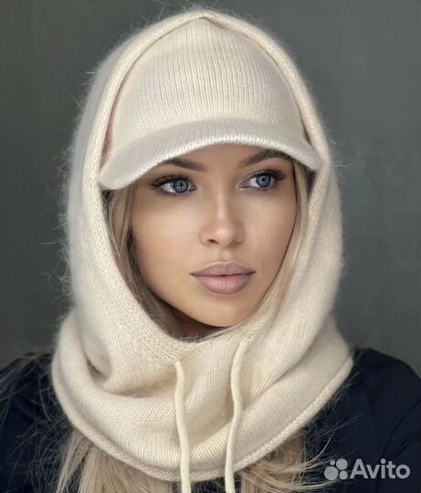 Комплект капюшон + кепка зима